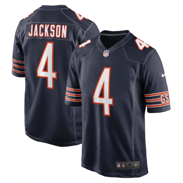 mens nike eddie jackson navy chicago bears game player jersey